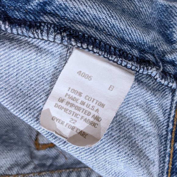 Vintage 90s High Waist Light Wash Jeans 22 Straight Leg High Rise Relaxed Fit - Picture 5 of 5